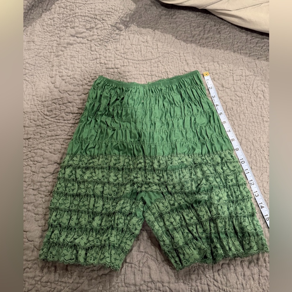 Vintage Malco Modes lace ruffled N21 S Women's Panties petti pants evergreen